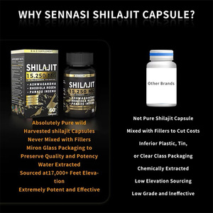 Complément alimentaire en capsules de Shilajit naturel à haute puissance, enrichi en Ashwagandha et en acide fulvique 8 en <span class=keywords><strong>1</strong></span>, pour adultes, 120 jours de consommation - Product Image 4