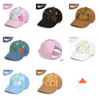 Casquette de baseball personnalisée pour femme, queue de cheval haute, imprimé floral tropical, chapeau de soleil sportif, séchage rapide, polyester/coton, casquette de sport d'extérieur