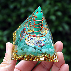 Kogiya <b>Crystal</b> <b>Chip</b> Pyramid Resin Epoxy Craft Desktop Ornament Home Decoration Gift - Product Image 2
