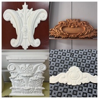 Capitel de Columna Romana Decorativo de EPS para Pared Exterior de Villa, Estilo Europeo Francés, Impermeable y Ligero