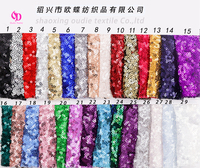 Tissu en tulle pailleté 100% polyester, dense, avec des paillettes solides de 3 mm, maille brodée pour maillots de bain, textiles de maison, vêtements, accessoires