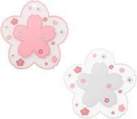 Sous-verre antidérapant motif fleurs roses pour tasse à thé, bol, tapis de table, décoration de bureau, accessoires Kawaii (petit format)