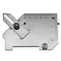Zilver Brug Cam Gauge Gage Test Ulnaire 2 "/ 50Mm Rvs Lassen Gauge Lasser Inspectie Gauge Meten tool