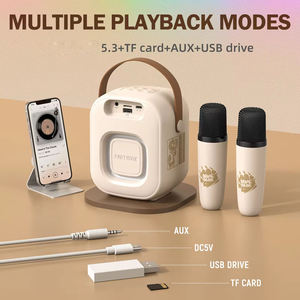 ONIKUMA L7 Portable Mini Karaoke Audio Kit Upgraded Large Volume RGB LightingDual Microphones <b>Wireless</b> Speakers - Product Image 4