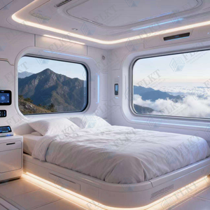 บ้านแคปซูลกระจกกลางแจ้ง FLKT บ้านสำเร็จรูป รีสอร์ท <span class=keywords><strong>โรงแรม</strong></span> วิวพาโนรามา บ้านหลังเล็ก บ้านเคลื่อนที่ สำนักงานในสวน โรงเก็บของ - Product Image 3