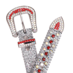 Ceinture unisexe en PU bleu avec boucle en alliage et diamants, style européen et américain, commerce extérieur transfrontalier, ceinture de plongée B003 - Product Image 5