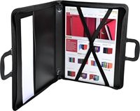 Porte-documents d'art en PU grand format A1 24 x 36 pouces, couverture rigide, classeur à anneaux avec sac de rangement pour peinture, fabriqué en matériau PP durable