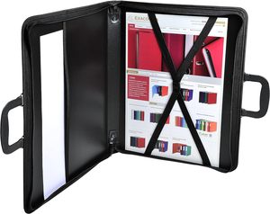 Porte-documents d'art en PU grand format A1 24 x 36 pouces, couverture rigide, classeur à anneaux avec sac de rangement pour peinture, fabriqué en matériau PP durable - Product Image 2