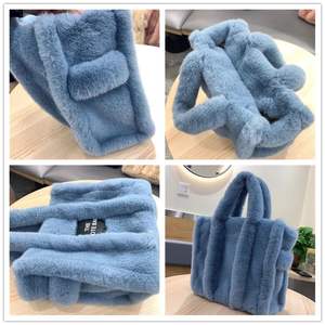 Sac à main en fausse fourrure de laine d'hiver personnalisé de grande capacité pour femmes de haute qualité - Product Image 4