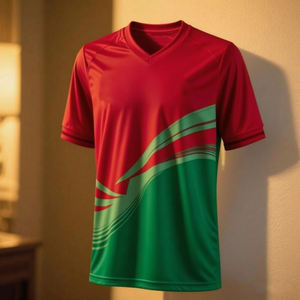 批发定制成人足球球衣套装网布数码印花220克复古足球球衣速干短袖男式葡萄牙 - Product Image 2