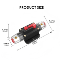 Disjoncteur DC réinitialisable 20-300A 12-48V étanche à réinitialisation manuelle pour autoradio, camping-car, marine, camion