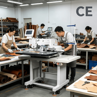 Machine à coudre automatique à double tête pour points intérieurs ronds, idéale pour la confection de vêtements