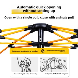 Tenda da Campeggio Grande, Superiore, Traspirante e Leggera, Monostrato Impermeabile <span class=keywords><strong>per</strong></span> Famiglie, Ideale <span class=keywords><strong>per</strong></span> Spiaggia, Escursioni, Picnic e <span class=keywords><strong>Viaggi</strong></span> in Campeggio - Product Image 3