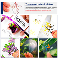 Autocollants transparents personnalisés, imperméables, autocollants de luxe avec feuille d'or, impression d'étiquettes personnalisées pour l'emballage de marques, étiquettes en rouleau