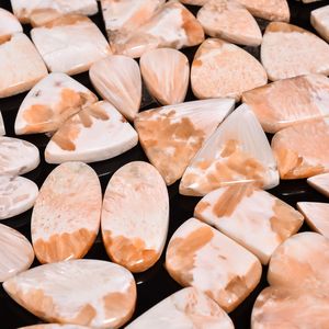 Precio al por mayor Rosa Scolecite Piedra preciosa suelta Grado superior Calidad Rosa Scolecite Par Cabujón Piedra preciosa suelta - Product Image 5