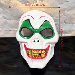 Masque de fête amusant et original pour Halloween, avec tête de fantôme et grands dents dorées pour visage souriant - Product Image 3