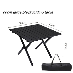 <span class=keywords><strong>Table</strong></span> de repas pliable moderne en plastique durable pour l'extérieur 60x60x42/45cm, pour barbecue, jardin, pique-nique, <span class=keywords><strong>camping</strong></span>, utilisation en voiture, mobilier d'extérieur portable - Product Image 4