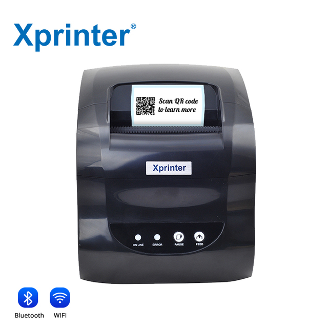 Xprinter XP-365B China Manufacture Shipping Label Printer Bluetooth Thermal Printer for Small Business