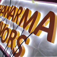 Enseigne LED 3D personnalisée avec éclairage rétroéclairé, modules LED et alimentation électrique, directement de l'usine, pour commandes commerciales en gros