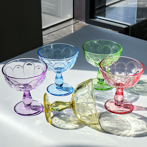 Copo de Vidro Criativo de Estilo Nórdico para Festa, Design de Alta Qualidade, Taça para Sorvete, Iogurte, Frutas e Sobremesas em Casa - Product Image 3