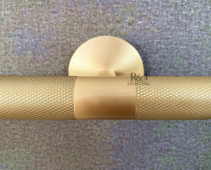 Applique murale LED 18 ''Art moderne en cuivre massif finition laiton <span class=keywords><strong>pour</strong></span> hôtels <span class=keywords><strong>salle</strong></span> <span class=keywords><strong>de</strong></span> <span class=keywords><strong>bain</strong></span> <span class=keywords><strong>miroir</strong></span> <span class=keywords><strong>de</strong></span> courtoisie E26 <span class=keywords><strong>ampoule</strong></span> en laiton épais - Product Image 3