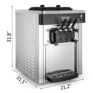 เครื่องทำไอศกรีม YKF-8218T วัตต์ Sihao พองตัวได้สูง2 + 1รสชาติผสม - Product Image 1
