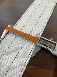Sangle en polyester de 10 cm, blanche, haute résistance, sangle de levage industrielle et ceinture de fixation de cargaison - Product Image 2