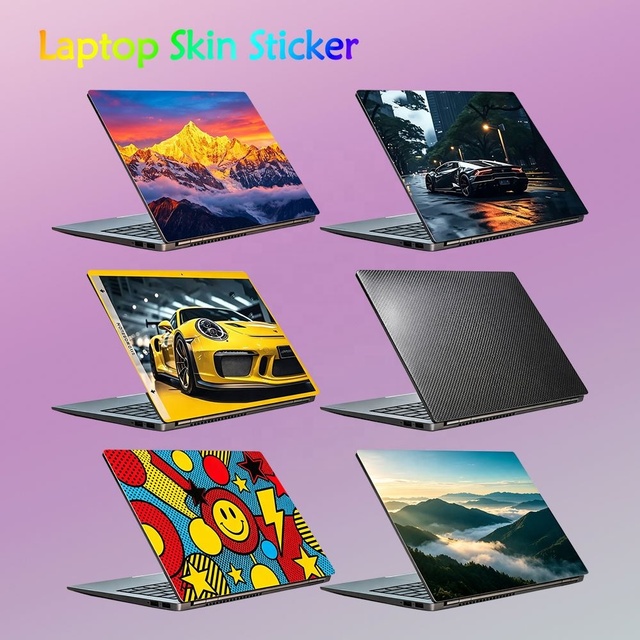 No Residue Removable Laptop Skin 40x28cm Waterproof PVC Custom Printed Easy Trim Universal Laptop Back Cover Sticker