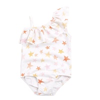 Traje de Baño de Alta Calidad para Niñas, Bikini con Estampado Floral, Traje de Baño de Una Pieza, Ropa de Playa para Niños