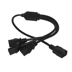 Cable de alimentación Iec C13 C14 Ac, Cable de extensión exterior de 1 a 3, divisor, 3 clavijas de salida