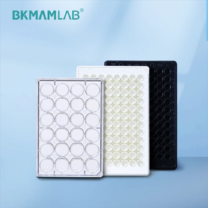 Plat Kultur Sel Biologis/Plat Kultur Bakteri Plastik dengan 6/12/24/48/96 Well, Dasar Datar/Bulat (U)/Runcing (V), Hitam/Putih - Product Image 3