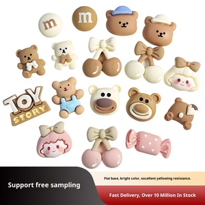 Zili Kawaii Động Vật Phim Hoạt Hình Cabochon Nhựa Phẳng Trở Lại Bowknot Điện Thoại <span class=keywords><strong>Deco</strong></span> & DIY Tóc Cung Phụ Kiện Cho Giáng Sinh - Product Image 4