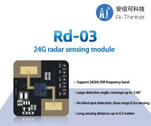 โมดูลเซ็นเซอร์เรดาร์ Ai-Thinker 24G สำหรับตรวจจับการเคลื่อนไหวขนาดเล็กของมนุษย์ รุ่น Rd-03 V2 พร้อมเสาอากาศในตัวบนแผงวงจร PCB - Product Image 2
