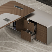 Bureau de direction professionnel Taiho Eco-Paint, surface en bois grainé à dureté 3H, panneau E1, mobilier administratif