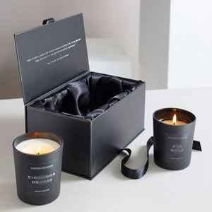 Hot Selling Customized Black Luxury Packaging Rigid Paper Candle Box Wholesale