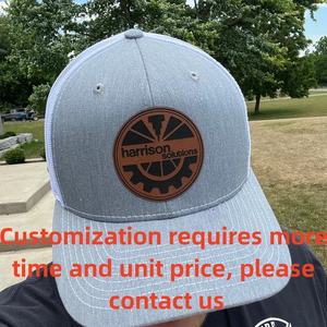 Casquette de Sport Trucker Richardson 112 Unisexe à 6 Panneaux, de Haute Qualité, en Promotion, avec Logo Personnalisé en Écusson de Cuir et Maille Pleine - Product Image 6