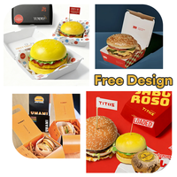 Cajas para Hamburguesas Personalizadas, Biodegradables, Reciclables, de Cartón Compostable, Embalaje Kraft para Catering y Eventos