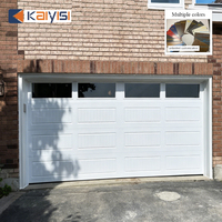 Puerta de Garaje Seccional Aislada Automática Residencial Moderna Personalizada de Fábrica China con Ventanas