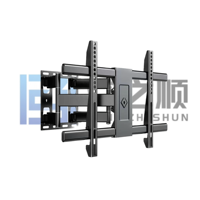 Support mural articulé pour téléviseur/moniteur LED LCD à écran plat ou incurvé de 26 à 55 pouces, en acier laminé à froid, certifié CE