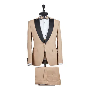 Marié hommes beaux costumes rose mariage hommes costumes slim fit 2 pièces costume de voyage pour hommes