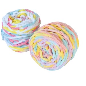 Fil Chenille Queue <span class=keywords><strong>de</strong></span> Chat, <span class=keywords><strong>Pelote</strong></span> <span class=keywords><strong>de</strong></span> Fil Acrylique Mélangé Épais 8mm, Matériel pour Tricot Manuel et Crochet <span class=keywords><strong>de</strong></span> Poupées - Product Image 6