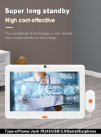 Tablette Android médicale murale 13,3 pouces avec NFC et PoE, affichage numérique pour l'hôpital, avec bouton d'appel, affichage numérique pour l'industrie médicale