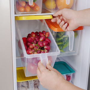 Food <b>Storage</b> Containers Rectangle Transparent Plastic With Clip On <b>Lid</b> For Fridge Fruit Vegetable <b>Storage</b> - Product Image 1