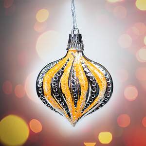 Boule de Noël suspendue en plastique de haute qualité, style islamique, paillettes, couleur pleine, pour arbre de Noël - Product Image 4