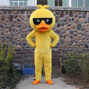 Costumi Professionali di <span class=keywords><strong>Personaggi</strong></span> dei Cartoni Animati Sheng Chi, Costume da Paperino Giallo con Espressioni Divertenti per Spettacoli - Product Image 3