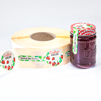 Étiquette de confiture de miel impression auto-adhésive étanche personnalisée autocollants d'étiquette de joint évident inviolable pour bocal de bouteille de produits alimentaires