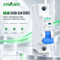 EBASEE 1P 6-63A 6kA Disjoncteur miniature AC courbe C sur rail DIN