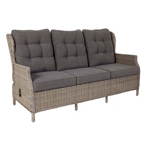 Joyeleisure Best Selling High Back <strong>Recliner</strong> Alu Rattan Outdoor <strong>Furniture</strong> 3-Seater <strong>Garden</strong> Sofa - Product Image 1