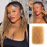 Extensions de cheveux humains naturels noirs indiens Remy vierges pré-étirés texture Afro Kinky 1b en vrac 50g pour tresses et dreadlocks