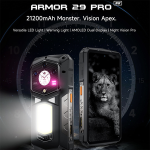 5G Ulefone Armor 29 Pro Rugged Android 15 Smartphone Night <b>Vision</b> 16+512GB 21200mAh LCD Display Octa Core GSM/LTE IP69K - Product Image 6